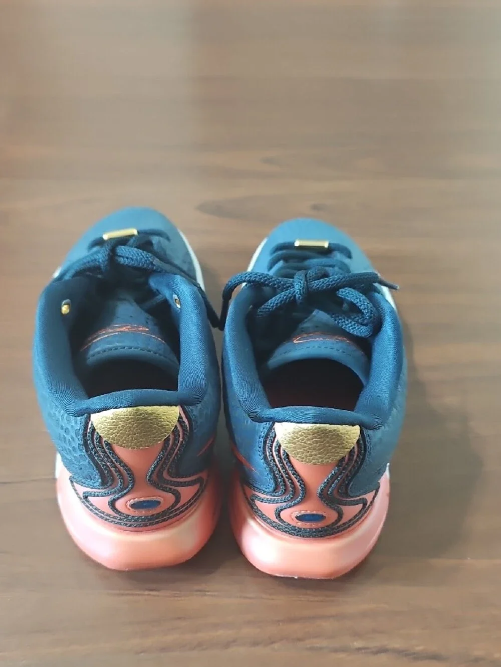 Nike Kids Navy and Orange Athletic Sneakers